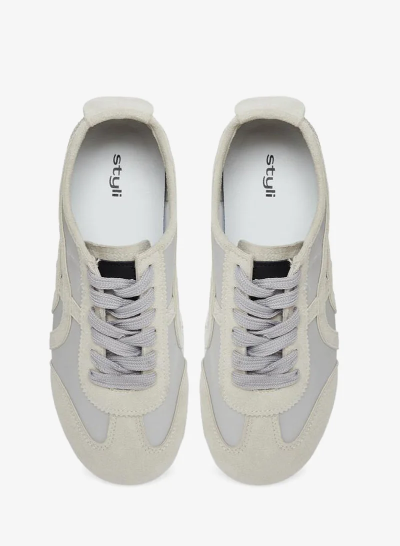 Styli Women Retro Lace Up Sneakers